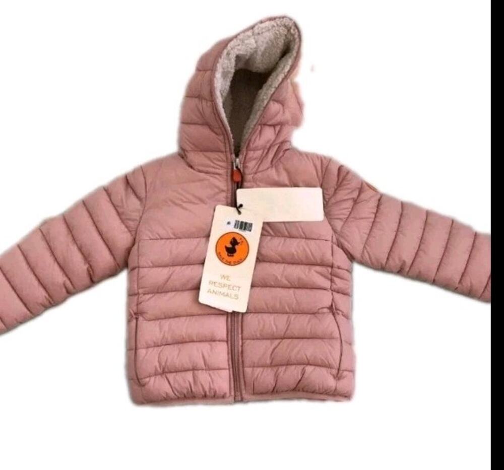 Save The Duck Kids' Leci Quilted Hooded Jacket Size 2T, BLUSH PINK